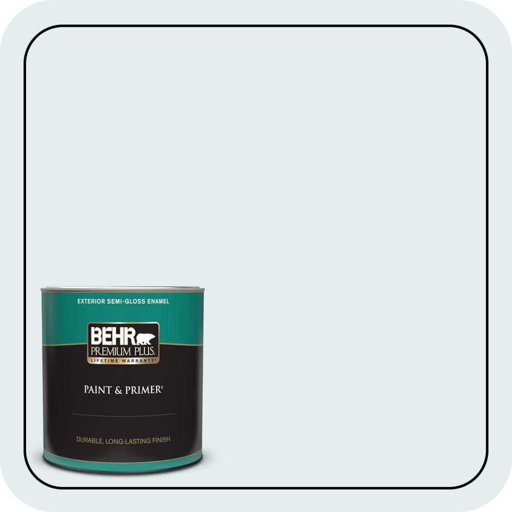 BEHR PREMIUM PLUS 1 qt. #550E-1 Breaker Semi-Gloss Enamel Exterior Paint & Primer