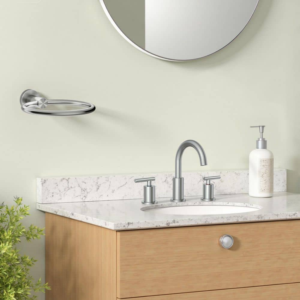 FORIOUS Bathroom Towel Ring Wall Mounted in Brushed Nickel (3)
