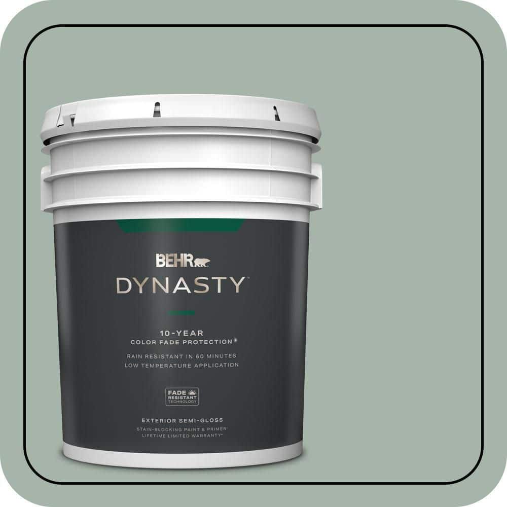BEHR DYNASTY 5 gal. #PMD-100 Aquatone Semi-Gloss Enamel Exterior Stain-Blocking Paint & Primer