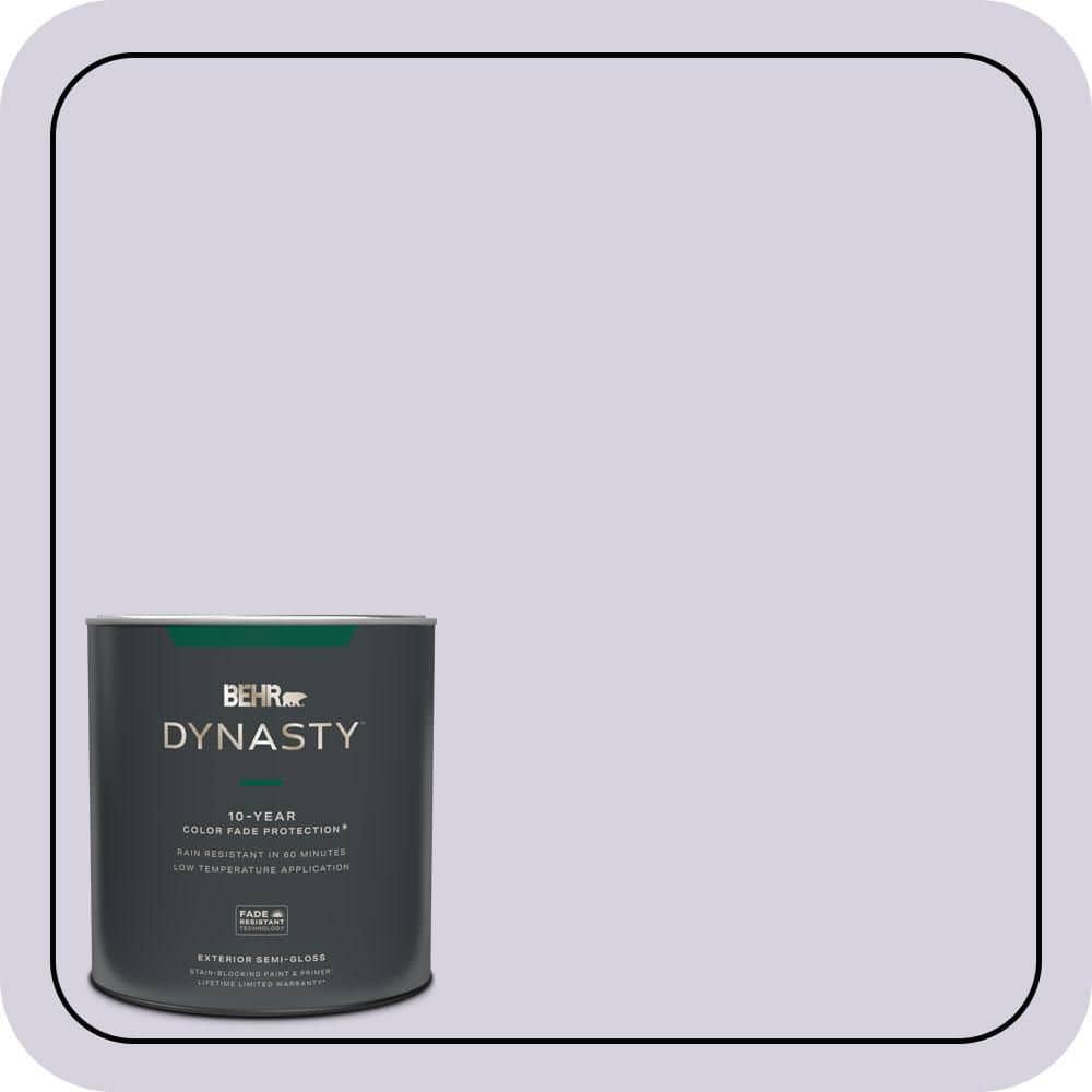 BEHR DYNASTY 1 qt. #650E-2 Lovely Lavender Semi-Gloss Exterior Stain-Blocking Paint & Primer