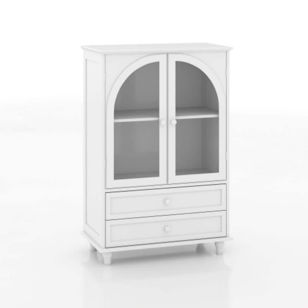 Unbranded 27.95 in. W x 14.96 in. D x 41.93 in. H Bathroom White Linen Cabinet (1)