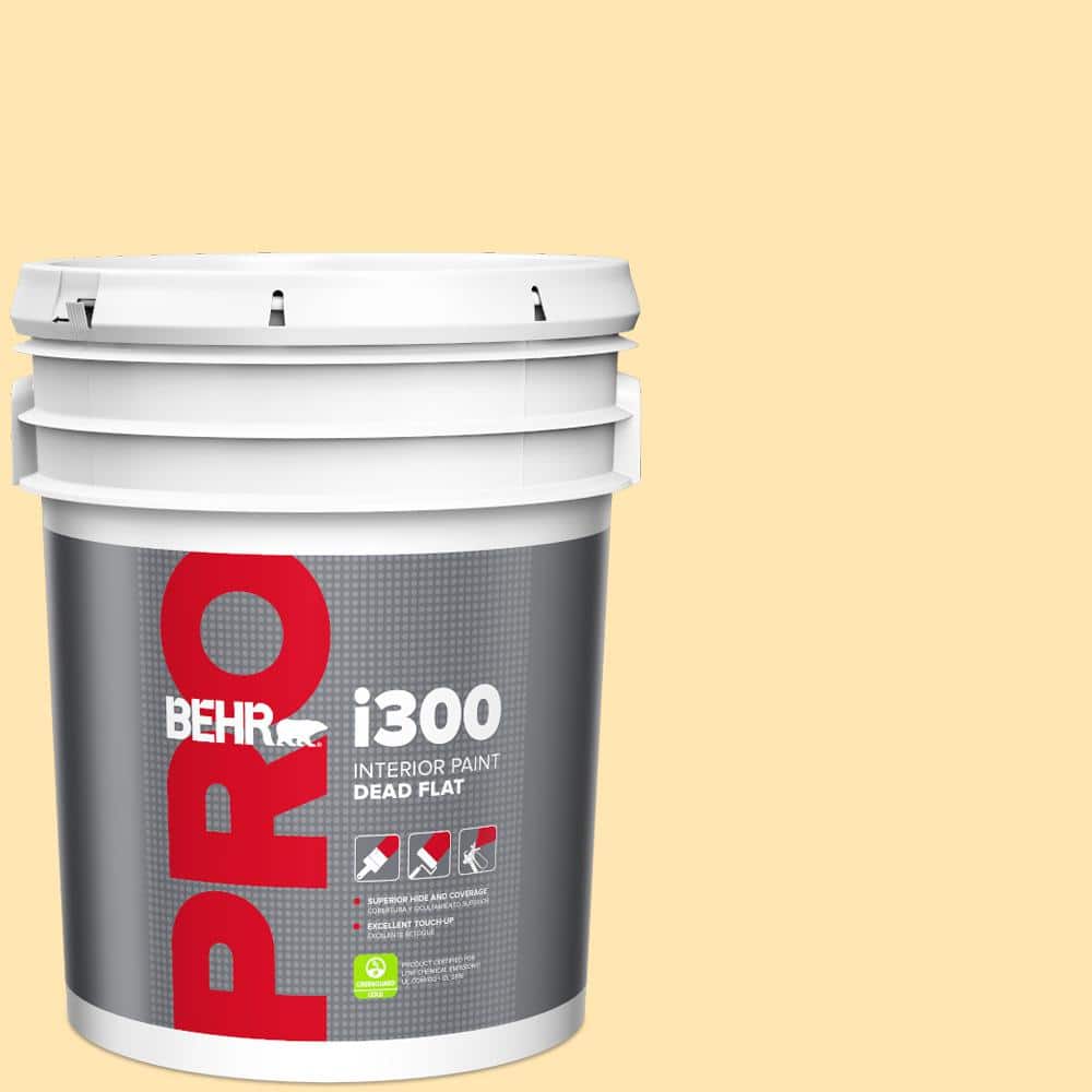 BEHR PRO 5 gal. #P260-3 Vanilla Ice Cream Dead Flat Interior Paint