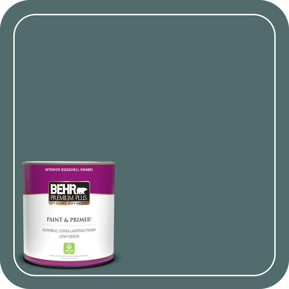 BEHR PREMIUM PLUS 1 qt. #PPU12-02 Sequoia Lake Eggshell Enamel Low Odor Interior Paint & Primer