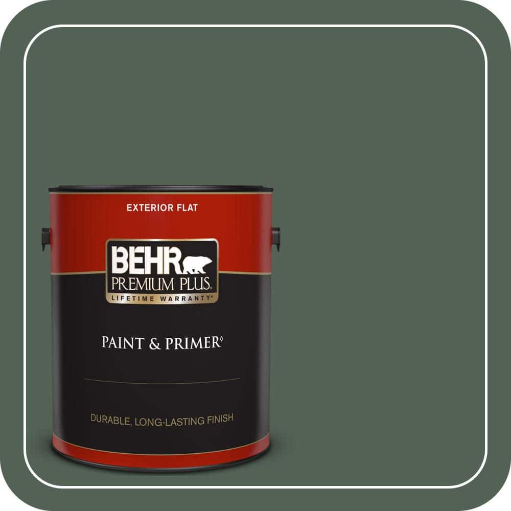 BEHR PREMIUM PLUS 1 gal. #MQ6-14 Northern Glen Flat Exterior Paint & Primer