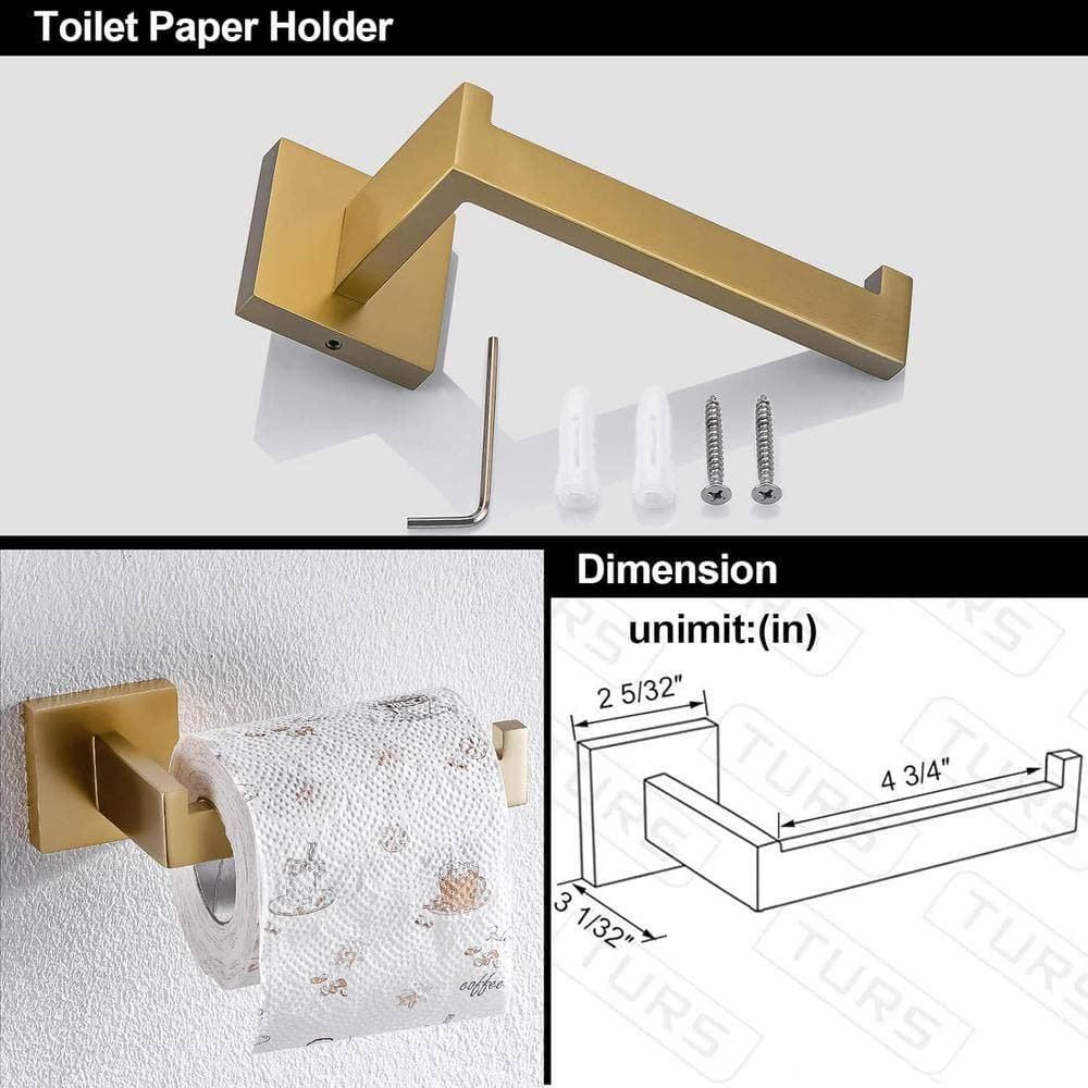 Anqtovp Bathroom Hardware Single Screw-InTowel Holder Accessories Set Wall Mounted Towel Rack (3)