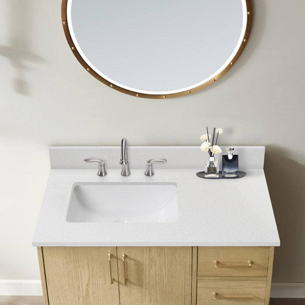 YASINU 36 in. W x 4 in. H Quartz Vanity Top Backsplash in White (1)