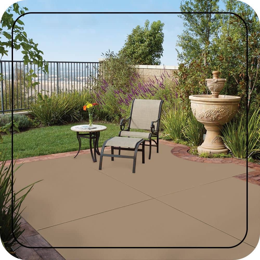 BEHR PREMIUM 1 gal. #PFC-23 Tan Solid Color Flat Interior/Exterior Concrete Stain (3)