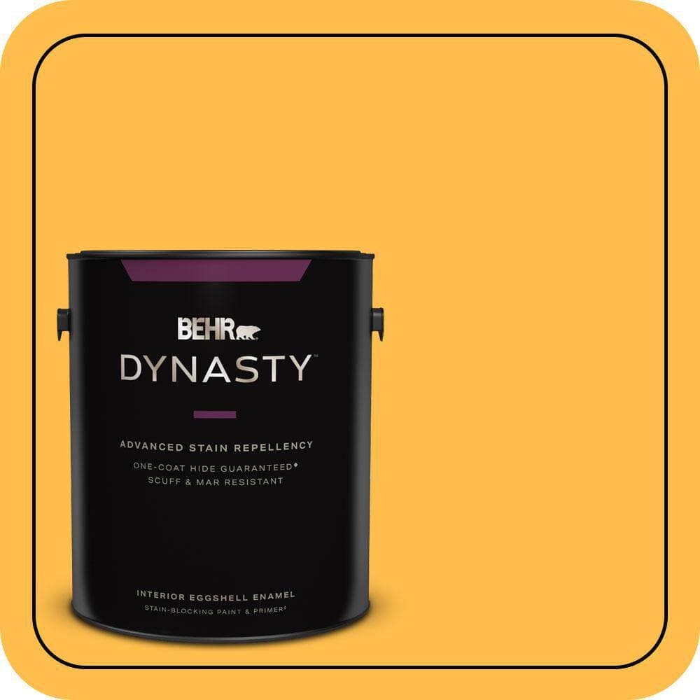 BEHR DYNASTY 1 gal. #310B-6 Twenty Carat Eggshell Enamel Interior Stain-Blocking Paint & Primer