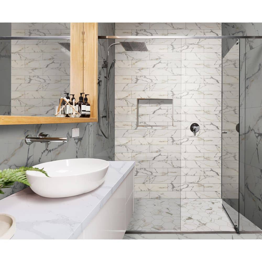 MSI Lockson Mix 3 in. Hexagon 11 in. x 13 in. x 0.31 in. Matte Porcelain Mosaic Floor and Wall Tile (0.86 sq. ft. / Each) (4)