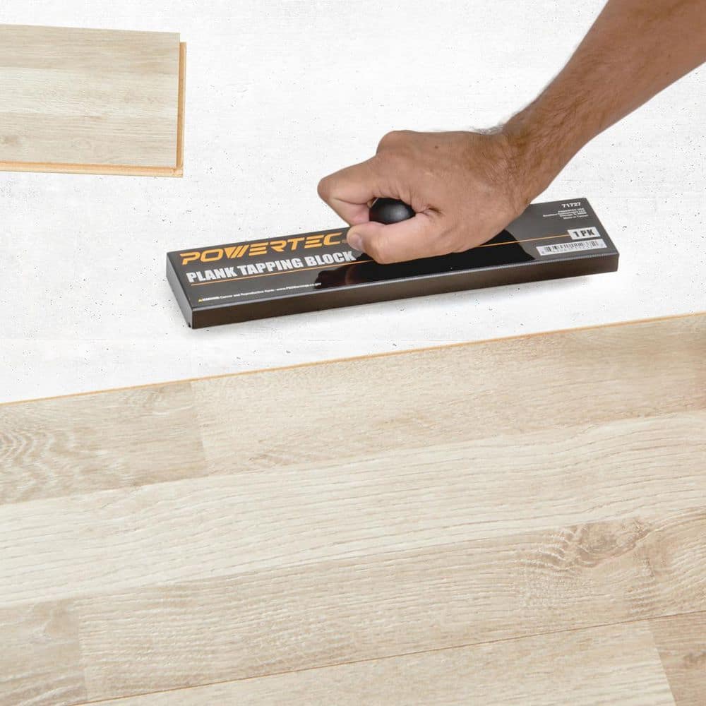 ‎POWERTEC Tapping Block Flooring Tool, Ergonomic Ball Handle, Hammer-Free-Fits Laminate, Hardwood, LVP, LVT (2)