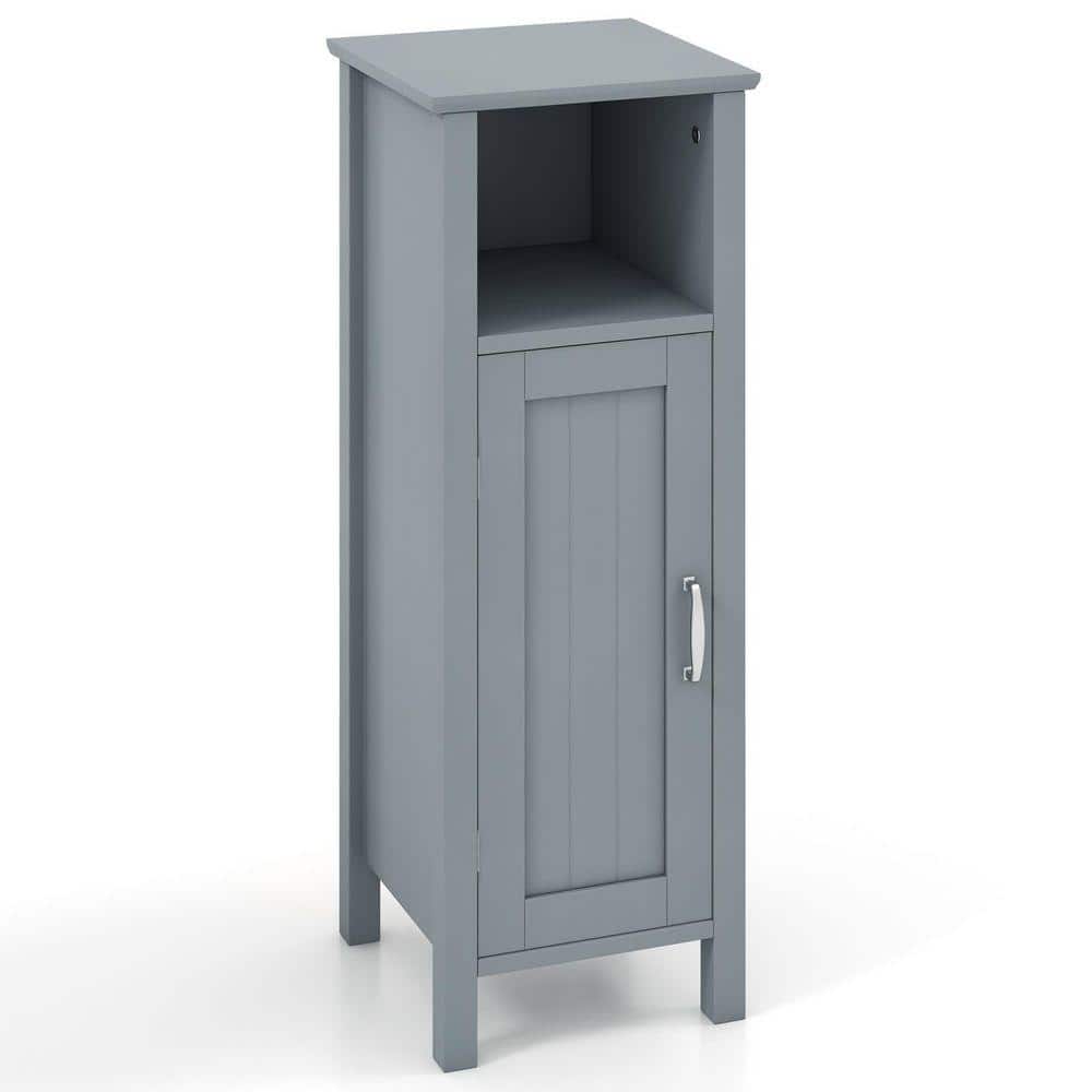 Volenca 12 in. W x12 in. D x 32 in. H Grey Freestanding Bathroom Linen Cabinet with 2-Tier Cabinet