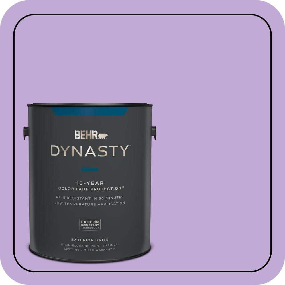 BEHR DYNASTY 1 gal. #MQ4-59 Purple Gladiola Satin Enamel Exterior Stain-Blocking Paint & Primer
