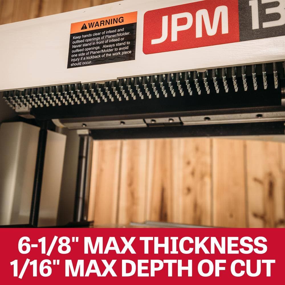 Jet 115/230-Volt JPM-13CS 1.5 HP 13 in. Woodworking CS Planer and Molder Combination Machine with Closed Stand (2)