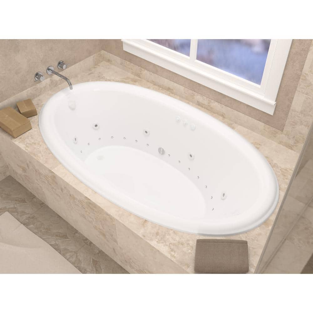 Universal Tubs Topaz 60 in. Oval Drop-in Whirlpool and Air Bath Tub (3)
