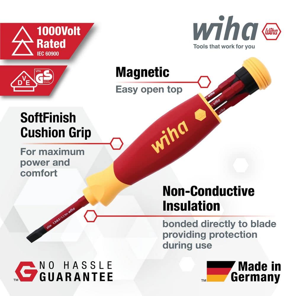 Wiha PocketMax Multi-Bit 1000-Volt Insulated Screwdriver (2)