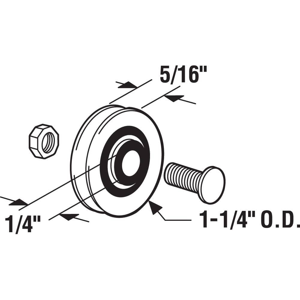 Prime-Line 1-1/4 in. Steel Ball Bearing Rollers (2-Pack) (2)