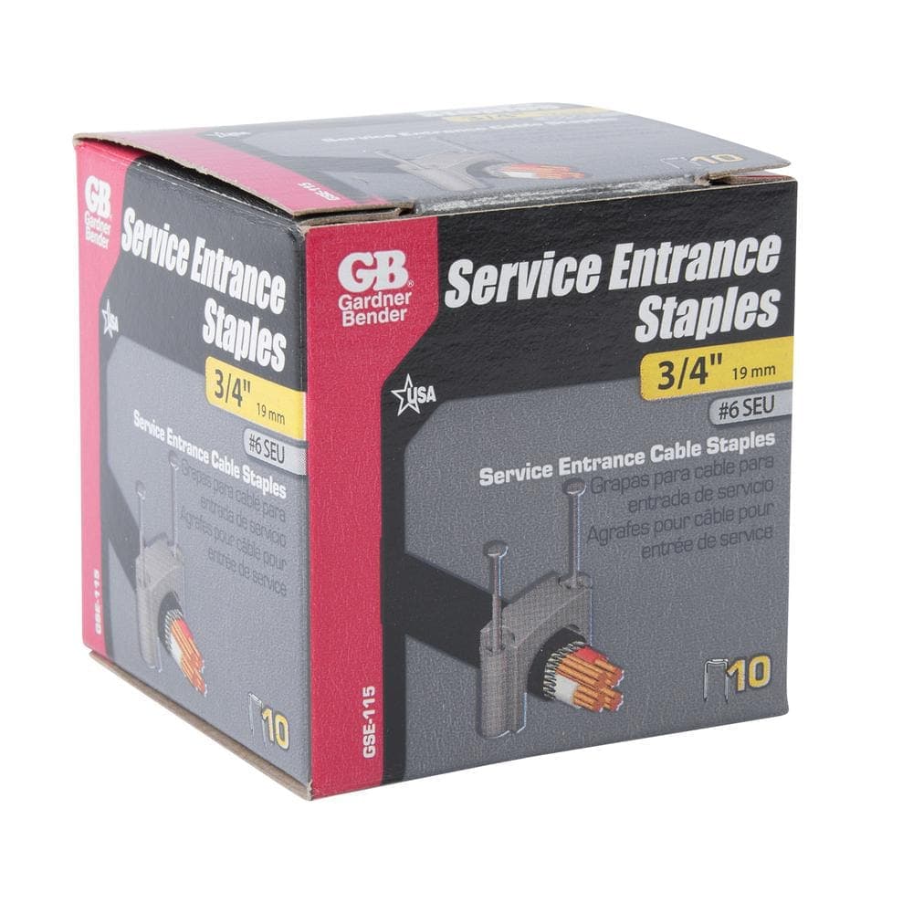 Gardner Bender 3/4 in. Polyethylene Service Entrance Cable Staples - Gray (10-Pack) (4)