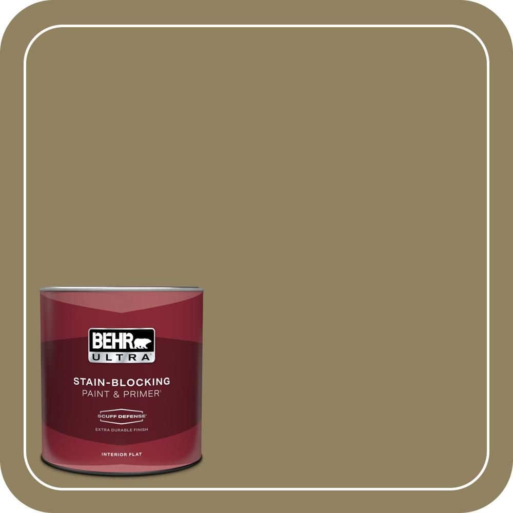 BEHR ULTRA 1 qt. #PPU8-02 Gingko Tree Extra Durable Flat Interior Paint & Primer