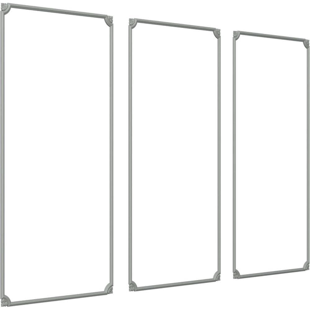 Ekena Millwork 13.35 Sq. Ft. Unfinished Polyurethane Bradford Leaf Panel Moulding Kit (Triple Panel) (2)