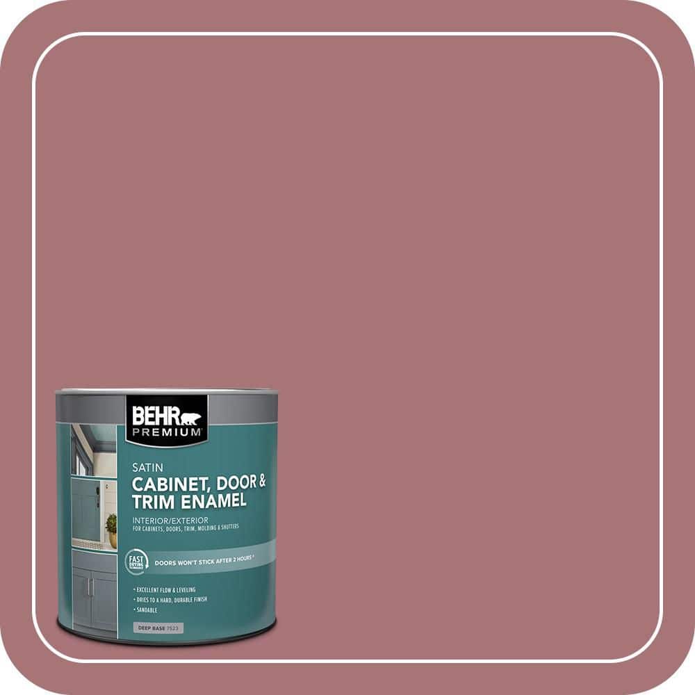 BEHR PREMIUM 1 qt. #S130-5 Heirloom Rose Satin Enamel Interior/Exterior Cabinet, Door & Trim Paint (1)