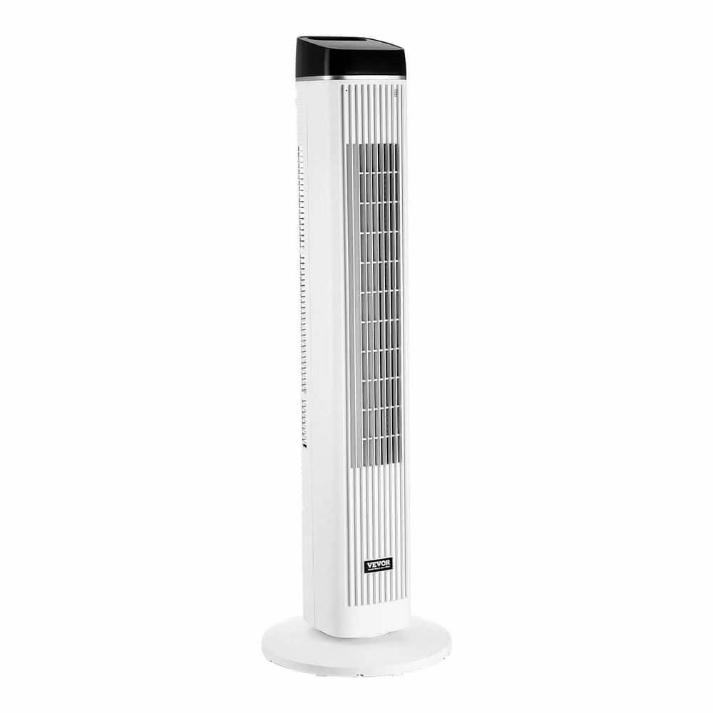 cadeninc 40 in.Oscillating Tower Fan 9H Timer 22 ft. / s High Velocity with Remote Control, White (1)