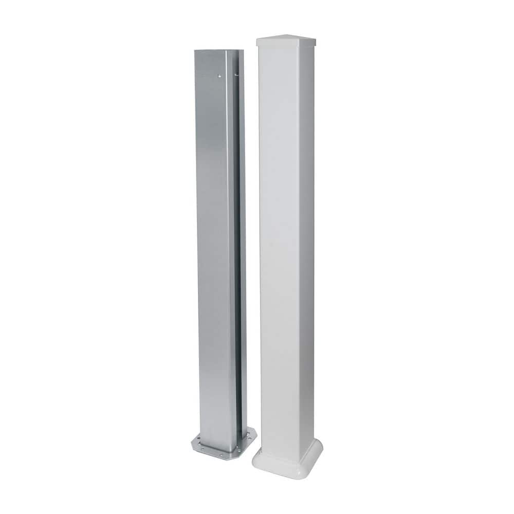 CREATIVE SURFACES 37.99 in. x 3.78 in. x 3.78 in. White Vinyl Railing Post (2)