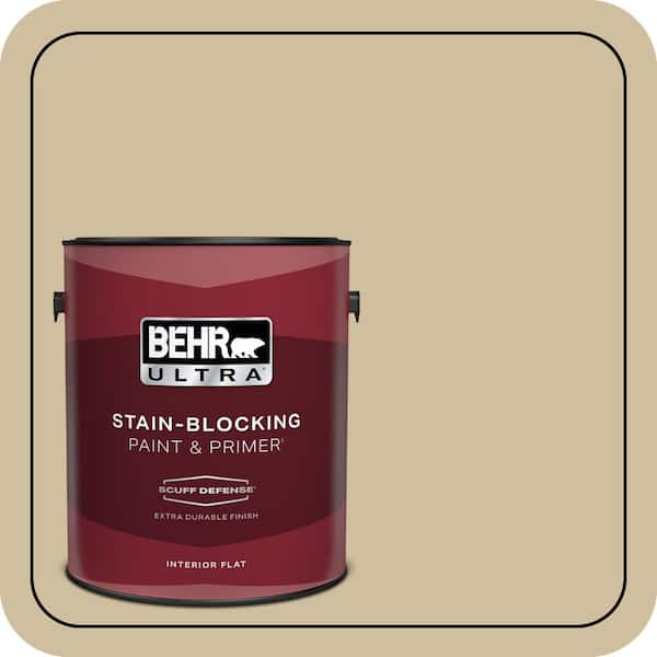 BEHR ULTRA 1 gal. #S320-3 Final Straw Extra Durable Flat Interior Paint & Primer (2)