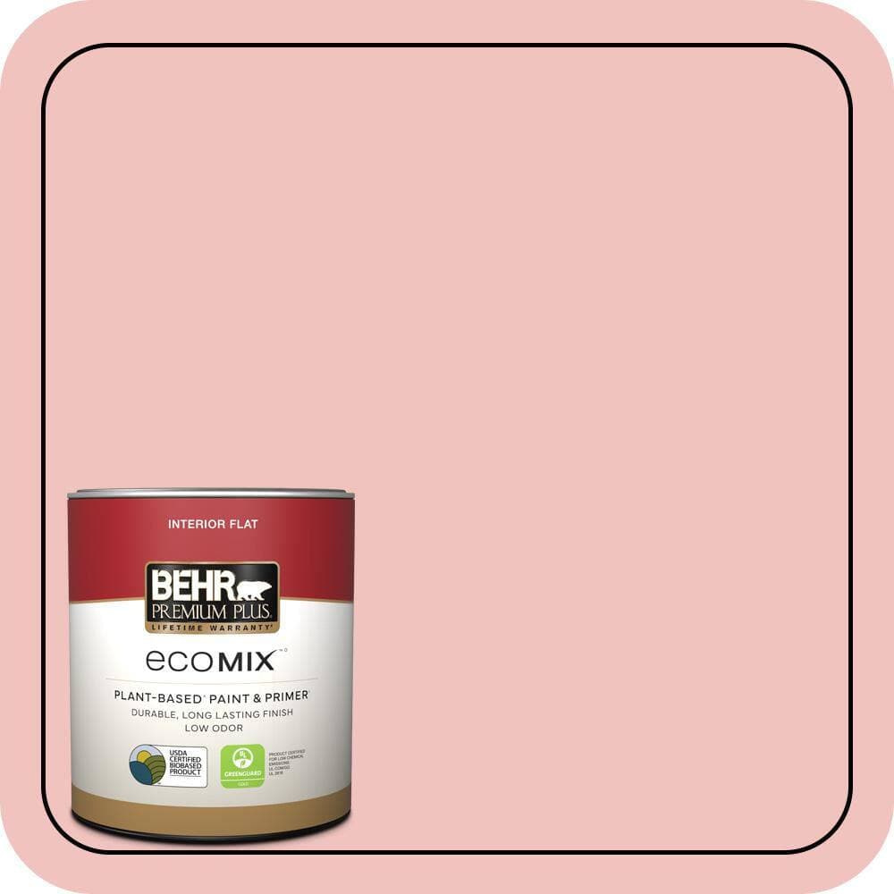 BEHR PREMIUM PLUS 1 qt. #M160-2 Taffy Twist Flat EcoMix Plant-Based Interior Paint & Primer (1)