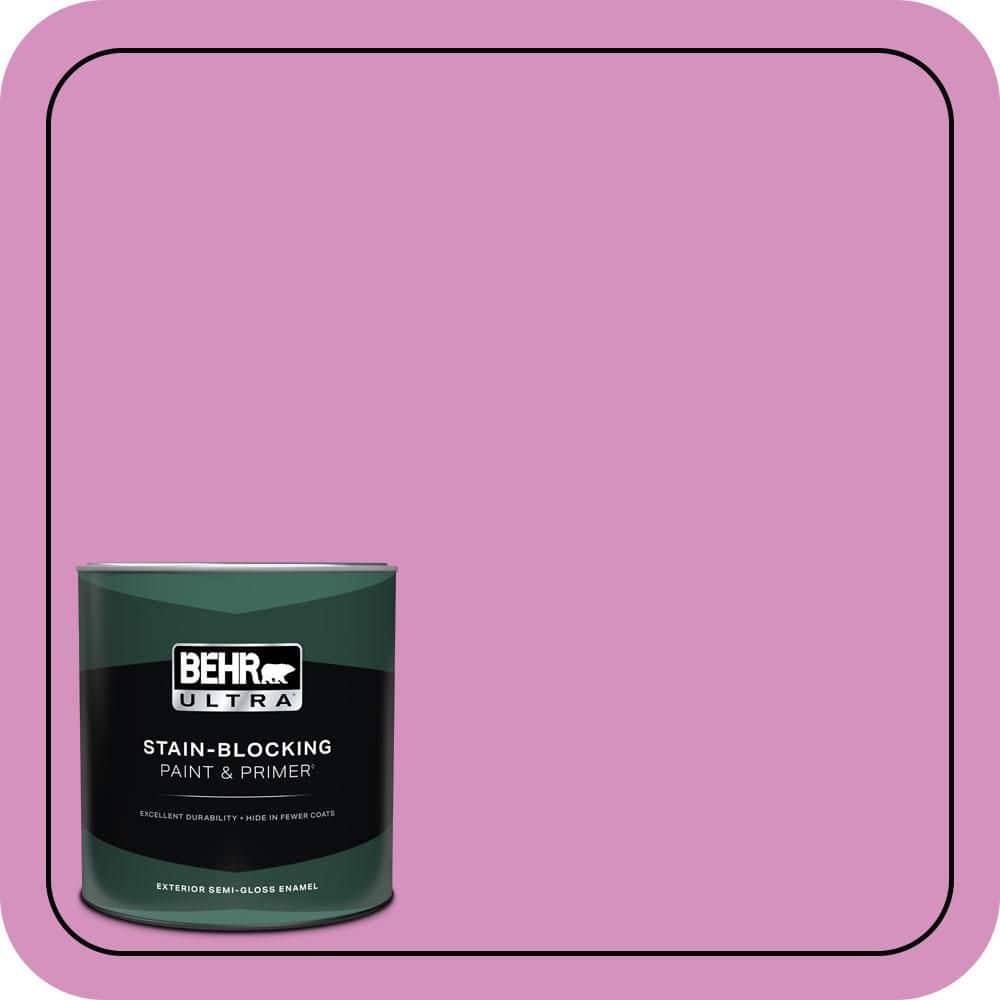 BEHR ULTRA 1 qt. #680B-4 Pressed Flower Semi-Gloss Enamel Exterior Paint & Primer