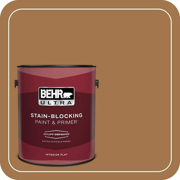 BEHR ULTRA 1 gal. #S290-7 Wave of Grain Extra Durable Flat Interior Paint & Primer (2)
