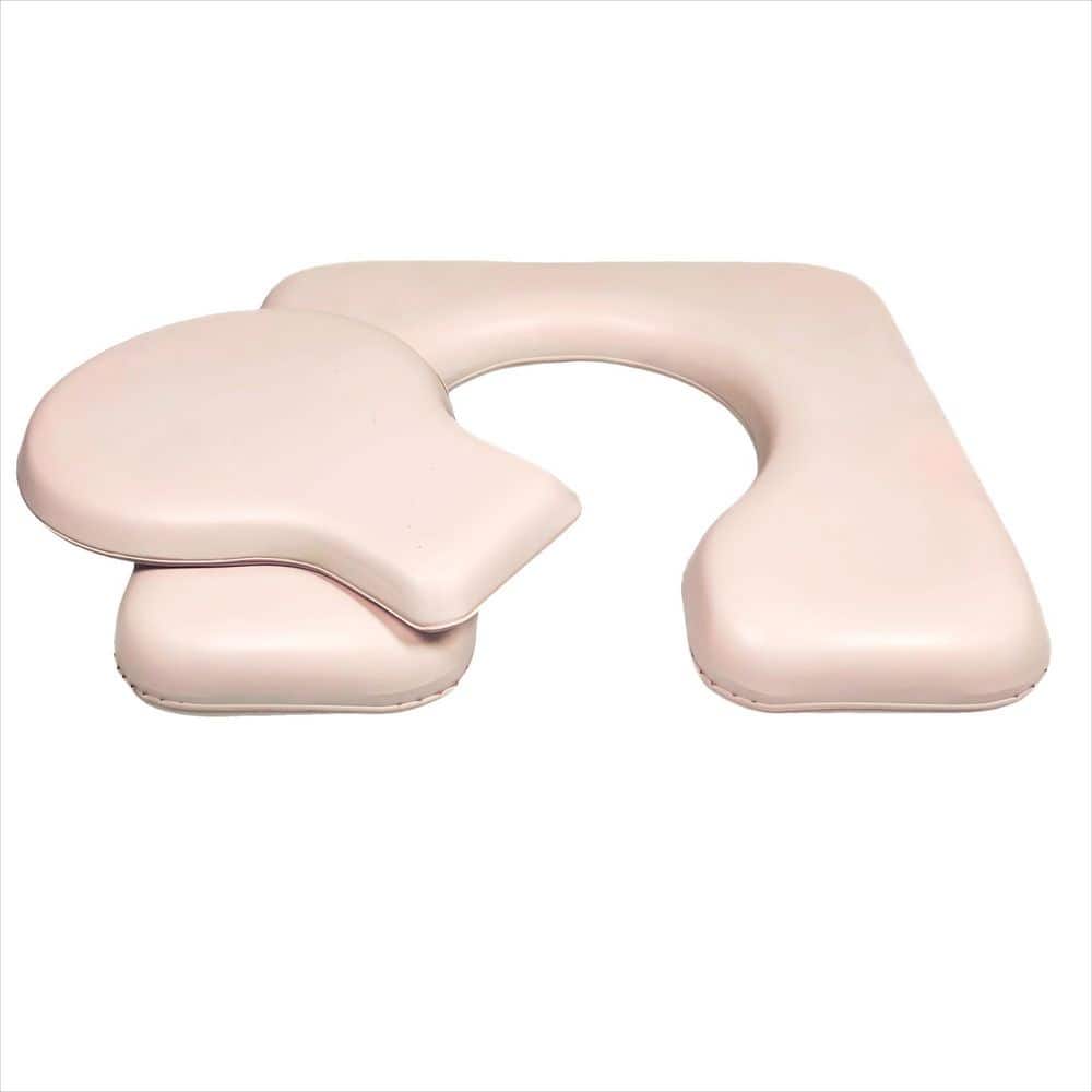 Wudkey C Shape Commode Seat Cushion with Sponge Padded, Waterproof Soft Pad for Bedside Commode Chairs, Beige (1)
