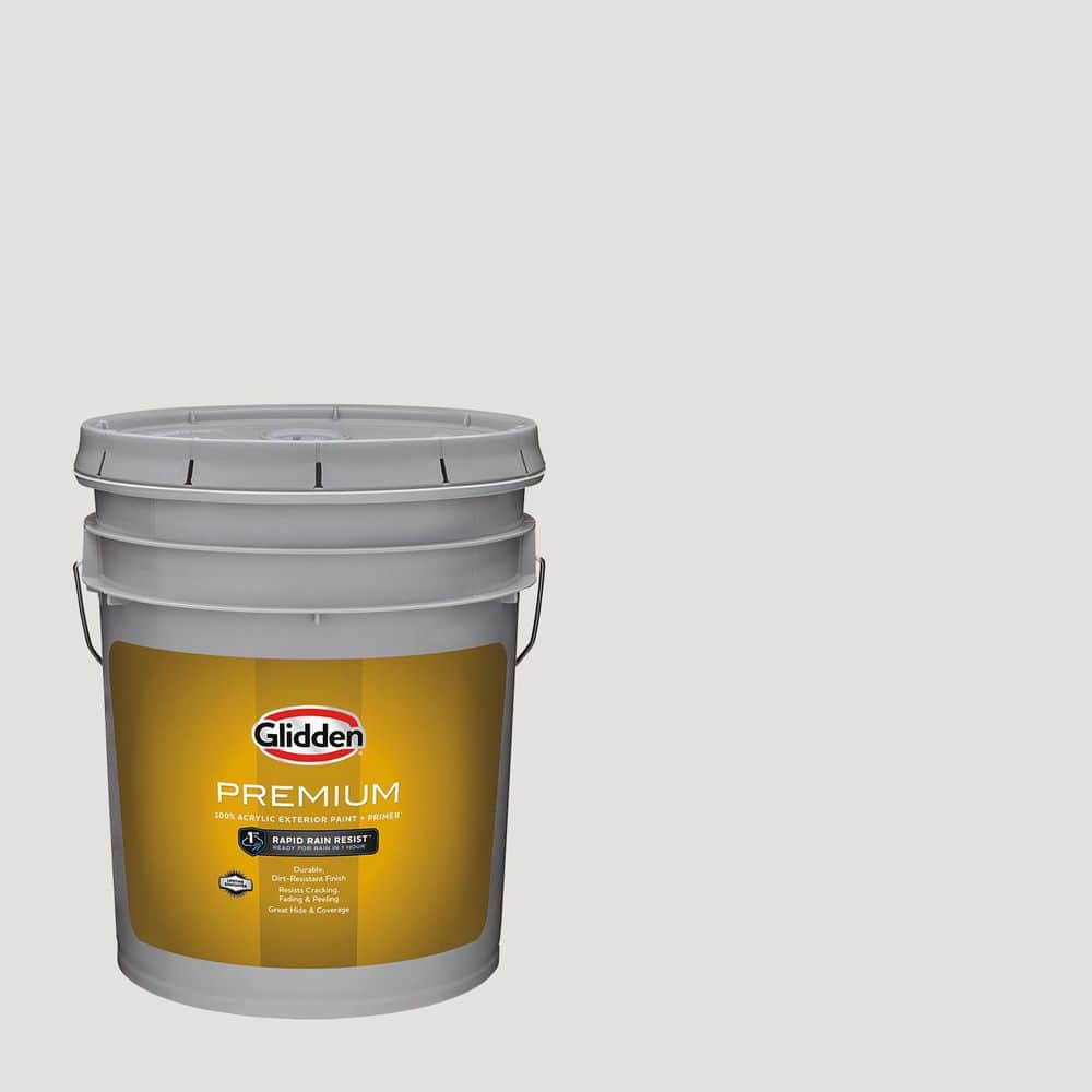 Glidden Premium 5 gal. PPG1005-1 Dusky Dawn Semi-Gloss Exterior Latex Paint