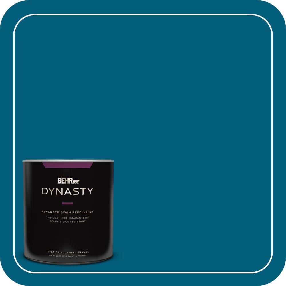 BEHR DYNASTY 1 qt. #MQ5-62 Blue Edge One-Coat Hide Eggshell Enamel Interior Stain-Blocking Paint & Primer