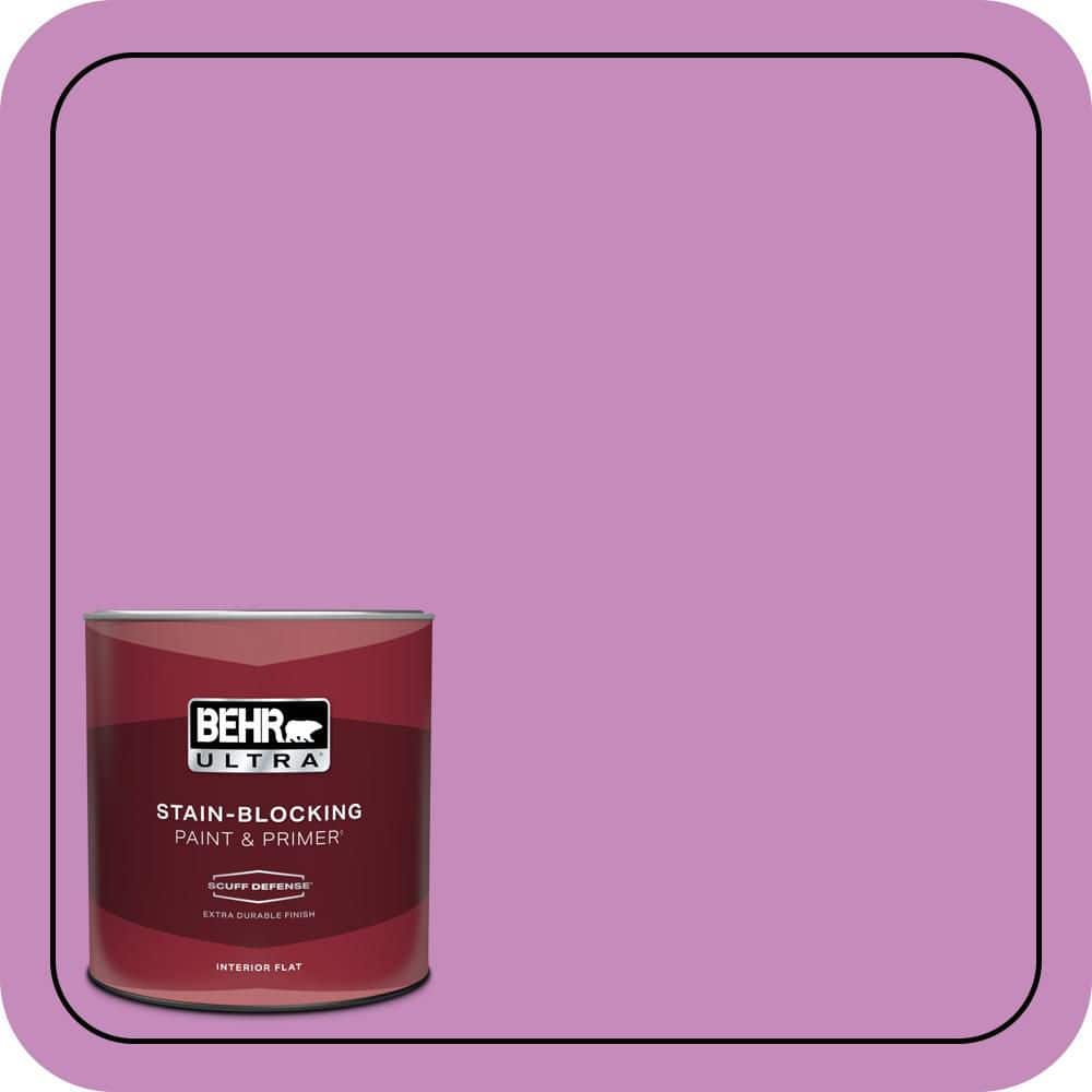 BEHR ULTRA 1 qt. #P110-4 Rock Star Pink Extra Durable Flat Interior Paint & Primer