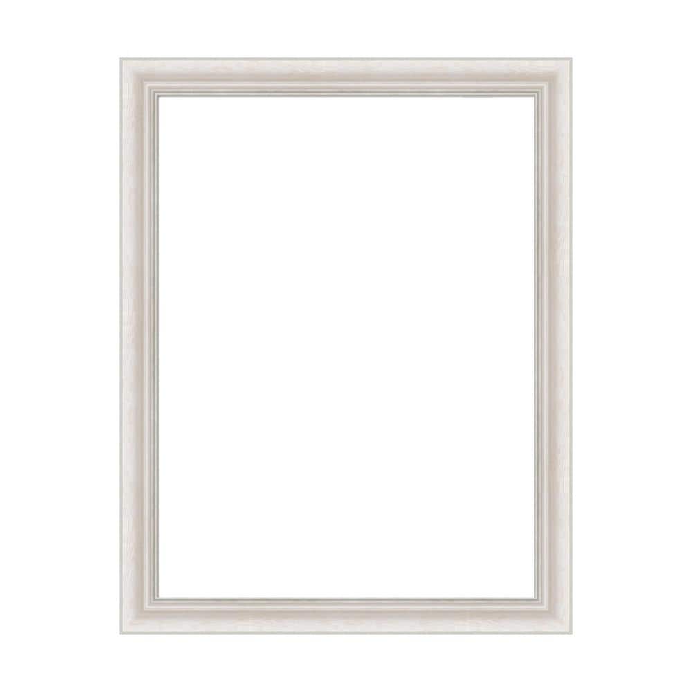 Amanti Art Mirror Makeover Trio Whitewash Silver 29.25 in. W x 37.25 in. H Bathroom Mirror Frame Border Kit-Fits a 28 x 36 mirror (1)
