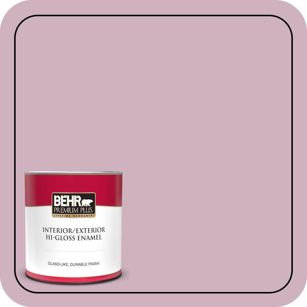 BEHR PREMIUM PLUS 1 qt. #S120-3 Candlelight Dinner Hi-Gloss Enamel Interior/Exterior Paint & Primer (1)