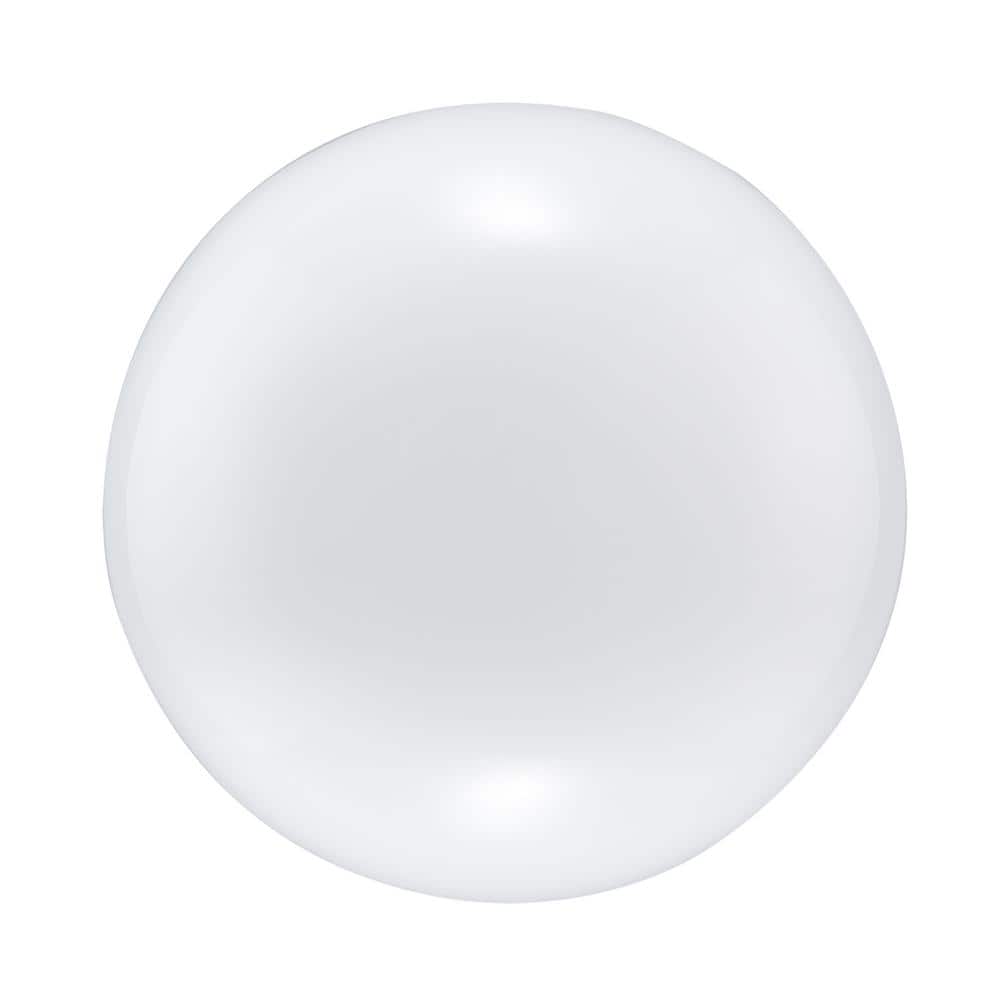 PRIVATE BRAND UNBRANDED 7.87 in. White Opal Glass Globe Shaped Replacement Flush Mount Shade with 4 in. Lip Fitter (4)