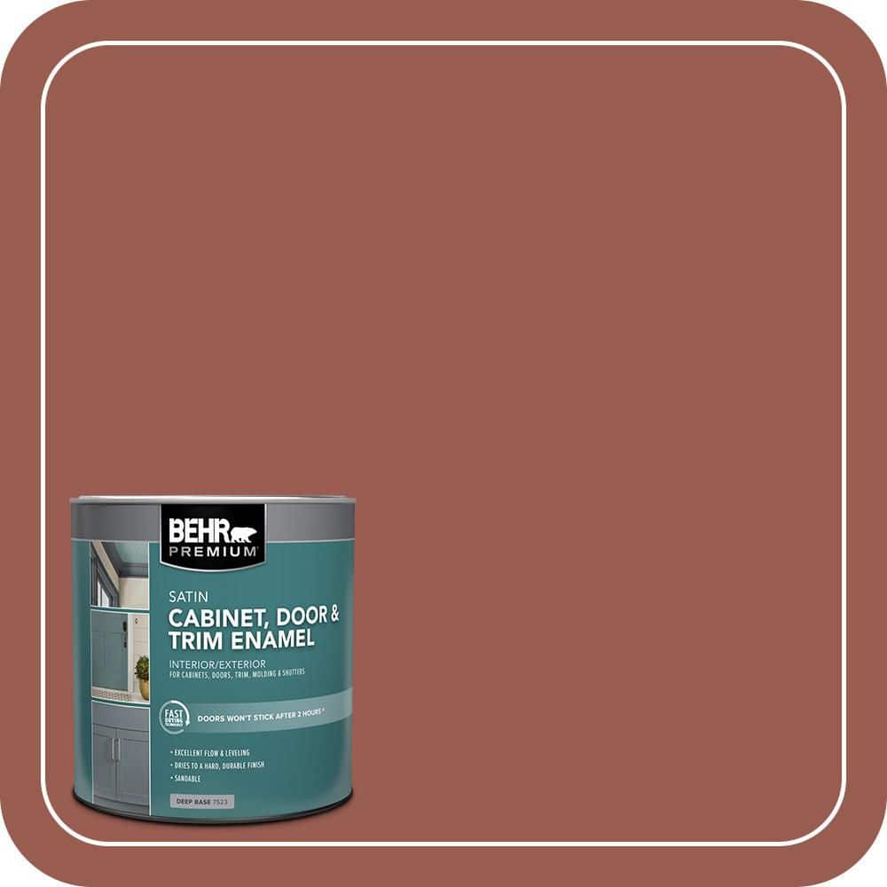 BEHR PREMIUM 1 qt. #S160-6 Red Potato Satin Enamel Interior/Exterior Cabinet, Door & Trim Paint (1)
