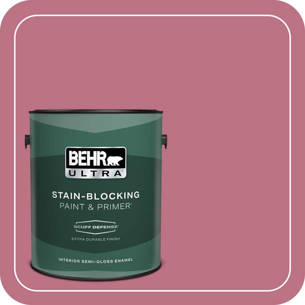 BEHR ULTRA 1 gal. #MQ1-8 Smell the Roses Extra Durable Semi-Gloss Enamel Interior Paint & Primer