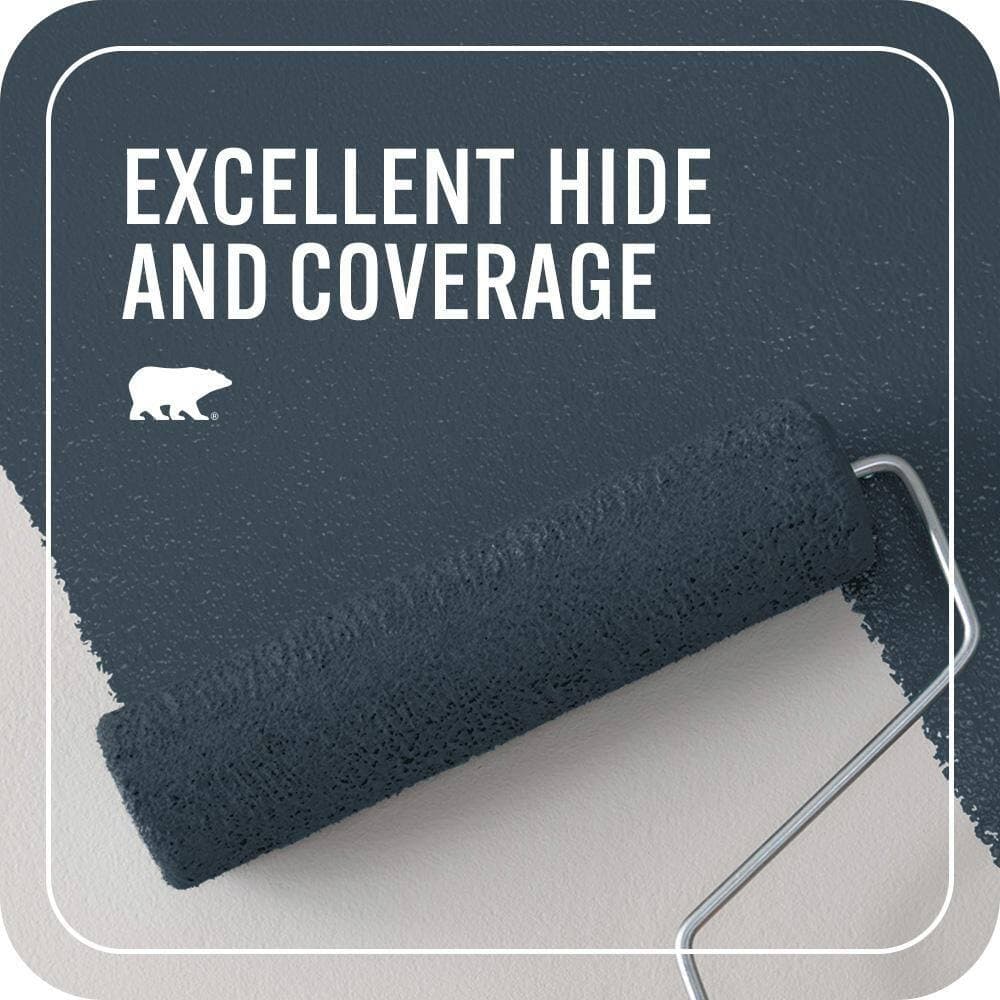 BEHR PREMIUM PLUS 1 gal. #BXC-26 New Navy Blue Flat EcoMix Plant-Based Interior Paint & Primer (2)