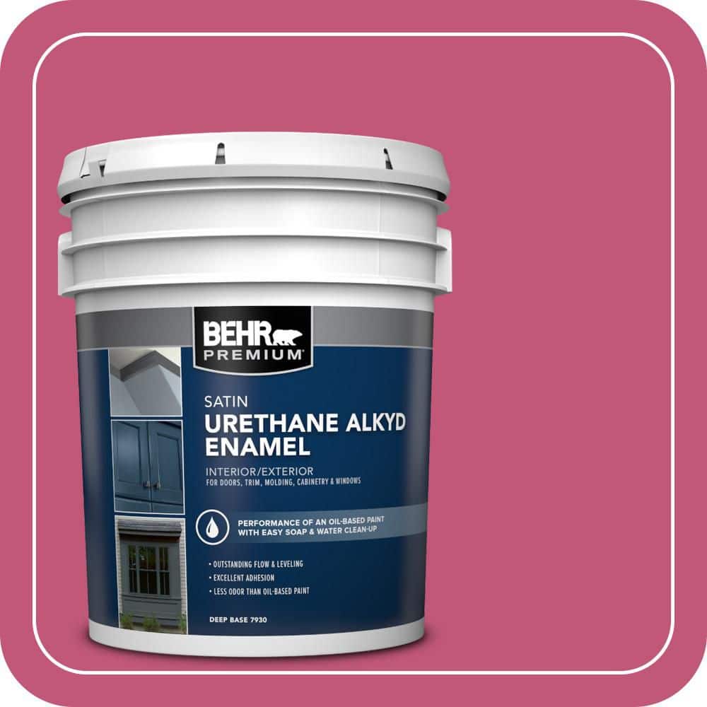 BEHR PREMIUM 5 gal. #T16-02 Pagoda Urethane Alkyd Satin Enamel Interior/Exterior Paint