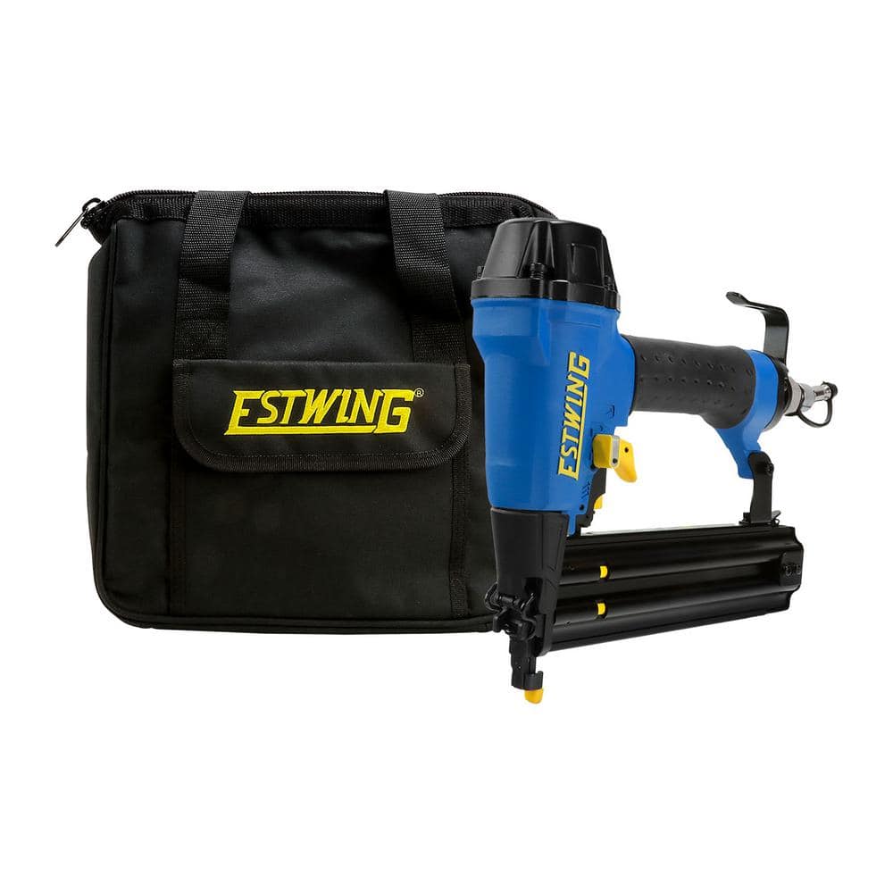 Estwing Pneumatic Corded 18-Gauge 2 in. Brad Nailer with Metal Belt Hook, 1/4 in. NPT Industrial Swivel Fitting and Bag