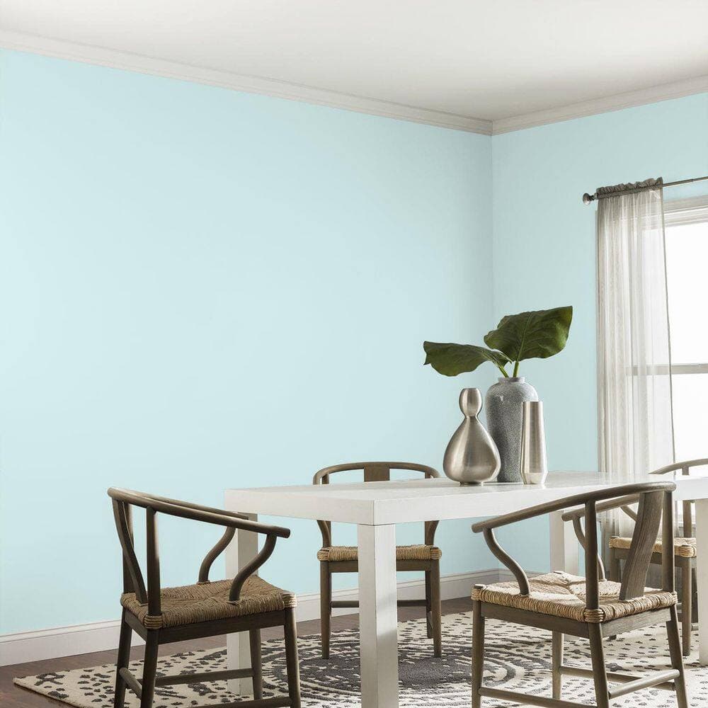 Glidden Ultra-Hide 1 gal. PPG1233-2 Seaspray Eggshell Interior Paint (4)