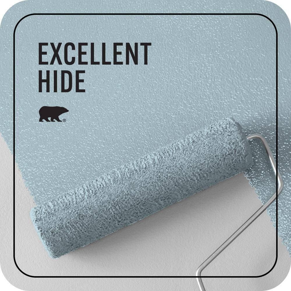 BEHR PREMIUM PLUS 5 gal. #S490-2 Glacial Stream Ceiling Flat Interior Paint & Primer (2)