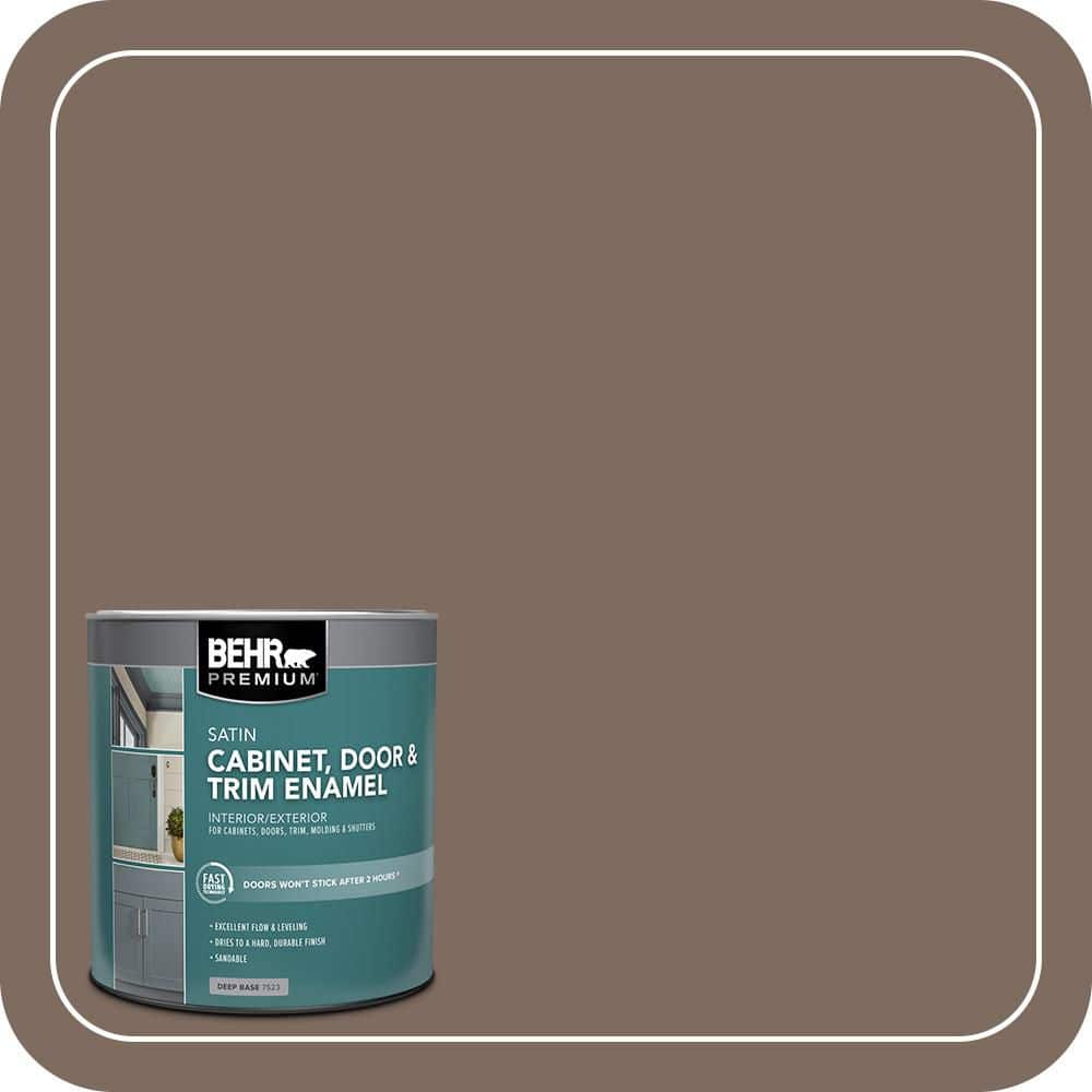 BEHR PREMIUM 1 qt. #PPU5-03 Antique Earth Satin Enamel Interior/Exterior Cabinet, Door & Trim Paint
