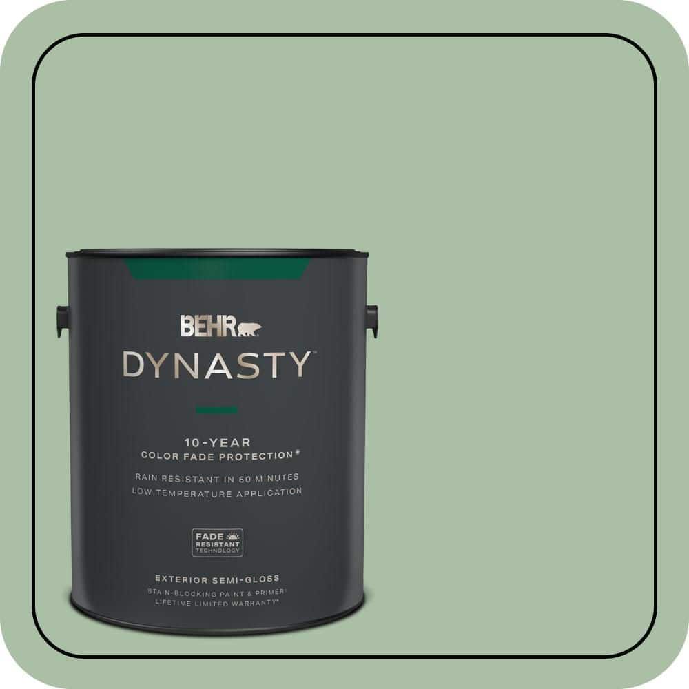 BEHR DYNASTY 1 gal. #S400-4 Azalea Leaf Semi-Gloss Enamel Exterior Stain-Blocking Paint & Primer