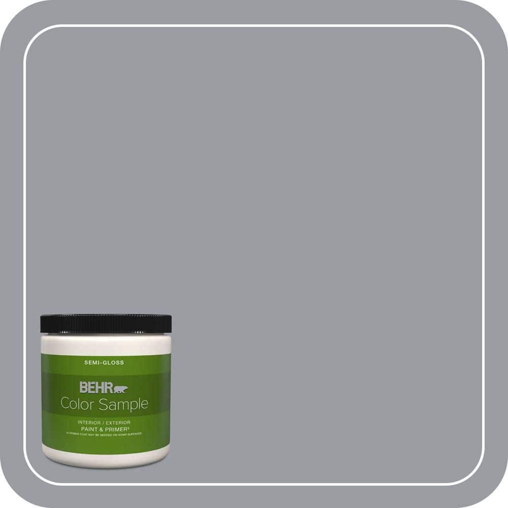 BEHR PREMIUM PLUS 8 oz. #PPU26-20 Smokey Lilac Semi-Gloss Interior/Exterior Paint & Primer Color Sample