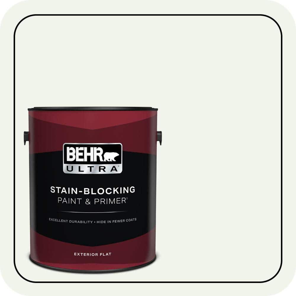 BEHR ULTRA 1 gal. #W-B-510 Frosted Juniper Flat Exterior Paint & Primer