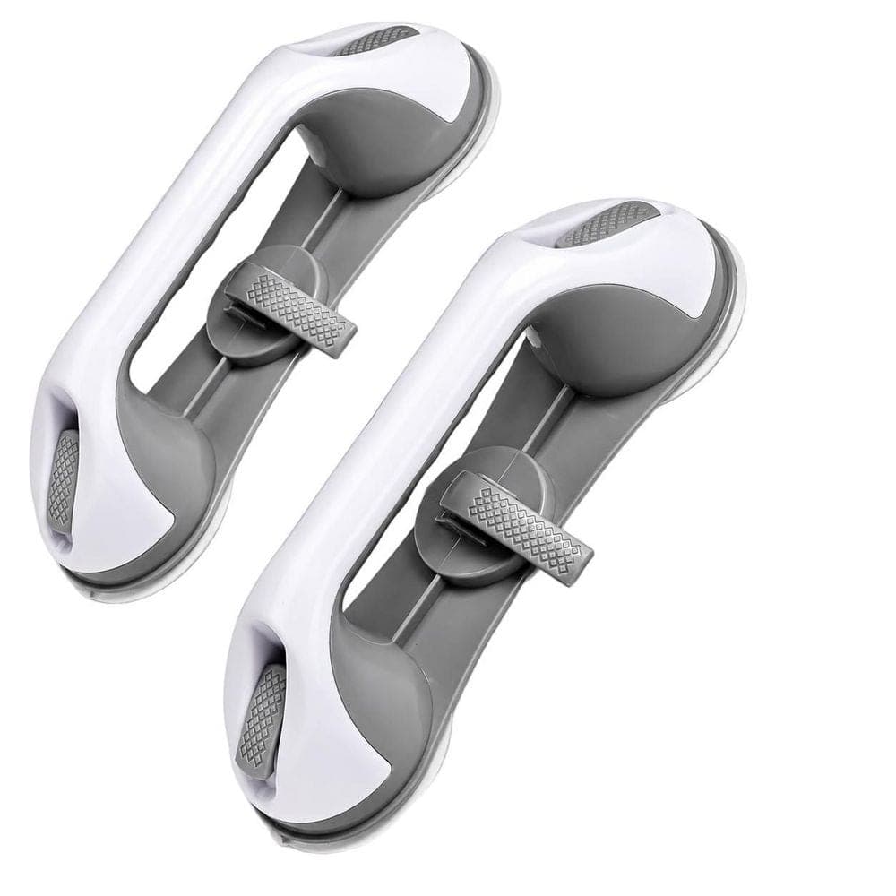 Helhom 2-Pack No-Drill Suction Shower Handles with 3 Suction Cups, Removable Bathroom Safety Balance Bars for Seniors (1)