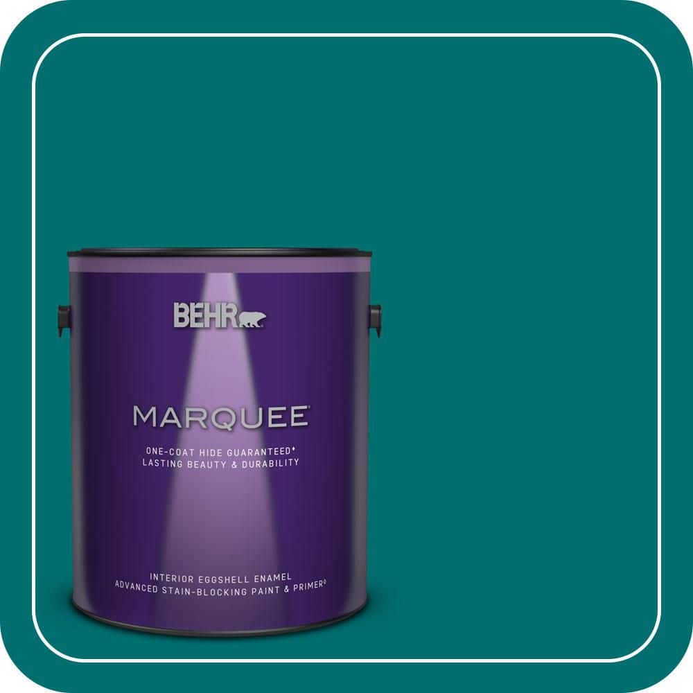 BEHR MARQUEE 1 gal. #P460-7 Caribbean Current Eggshell Enamel Interior Paint & Primer